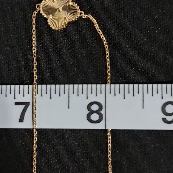 18k Gold Bracelet single clover charm - Part 1 - Picture 11 of 16